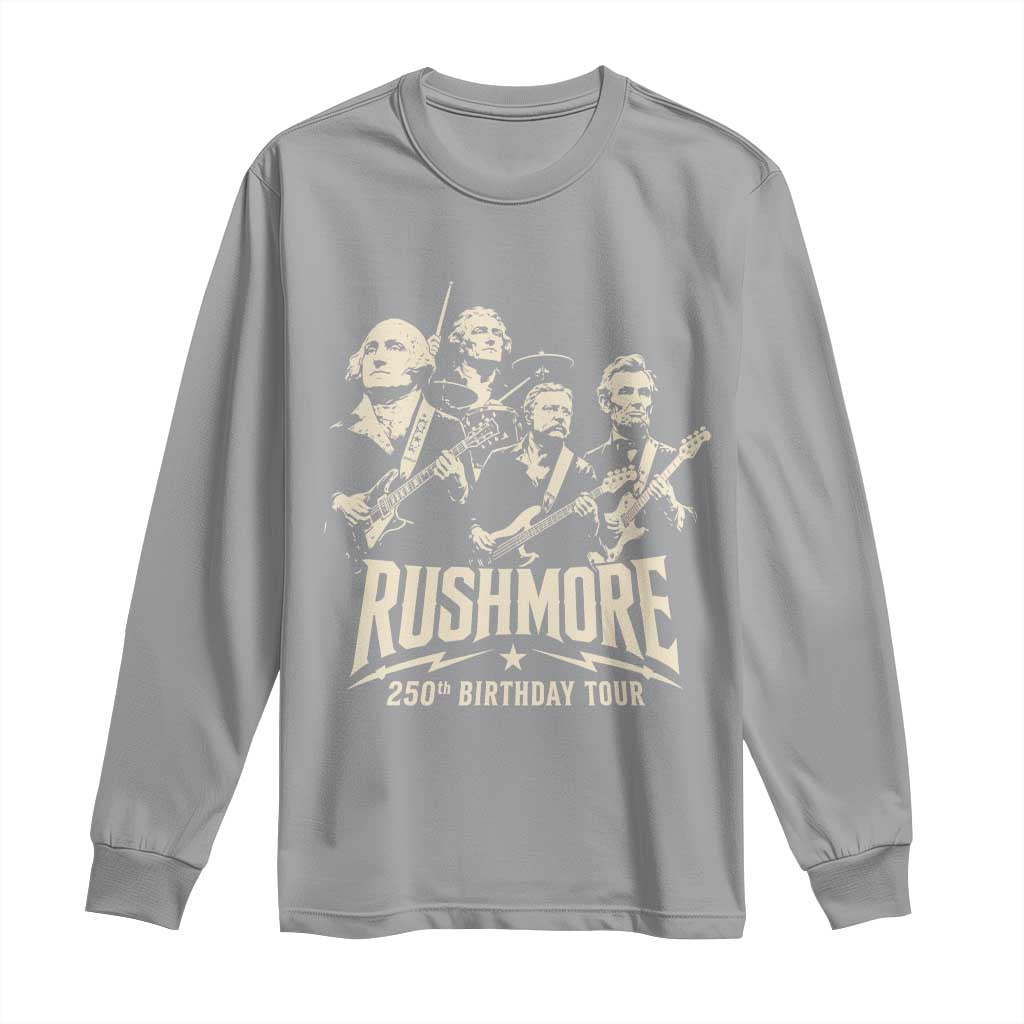 Rushmore 250th Birthday Tour Band Long Sleeve Shirt Presidents Rock Concert Historical Collages