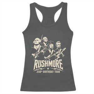 Rushmore 250th Birthday Tour Band Racerback Tank Top Presidents Rock Concert Historical Collages
