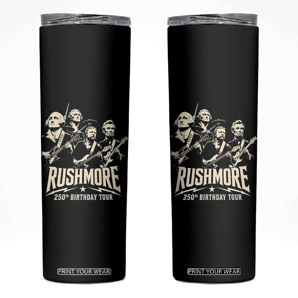 Rushmore 250th Birthday Tour Band Skinny Tumbler Presidents Rock Concert Historical Collages