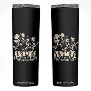 Rushmore 250th Birthday Tour Band Skinny Tumbler Presidents Rock Concert Historical Collages
