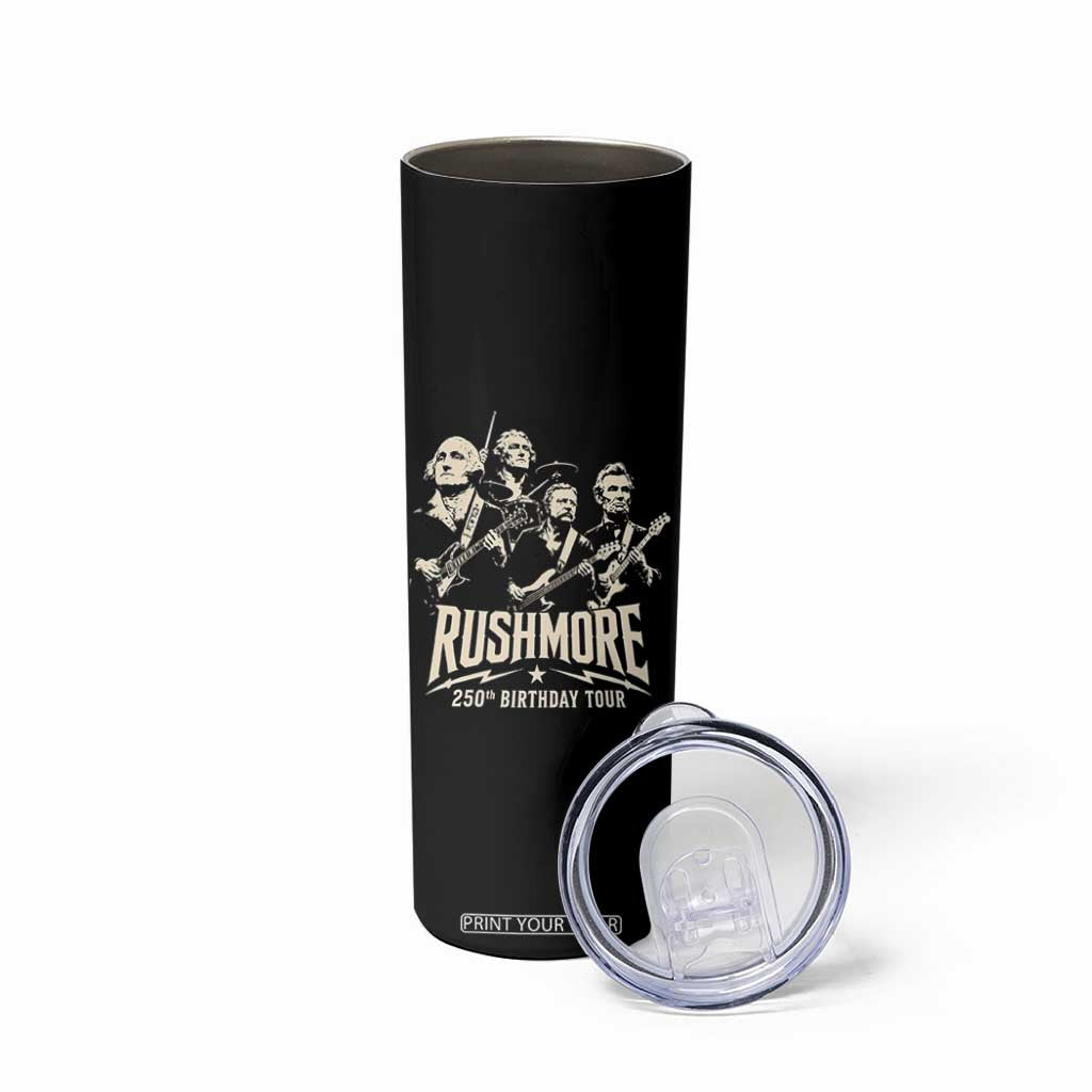 Rushmore 250th Birthday Tour Band Skinny Tumbler Presidents Rock Concert Historical Collages