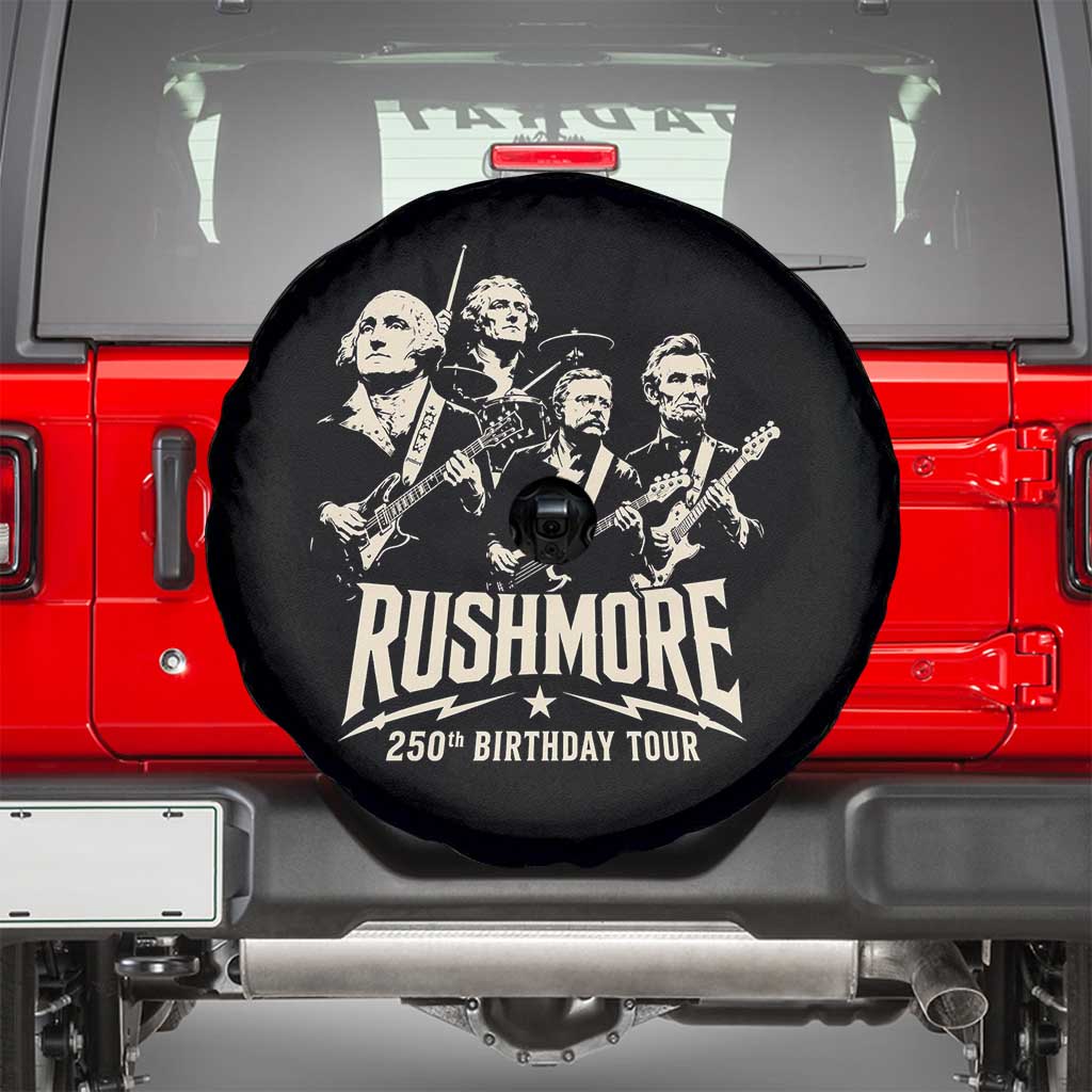 Rushmore 250th Birthday Tour Band Spare Tire Cover Presidents Rock Concert Historical Collages