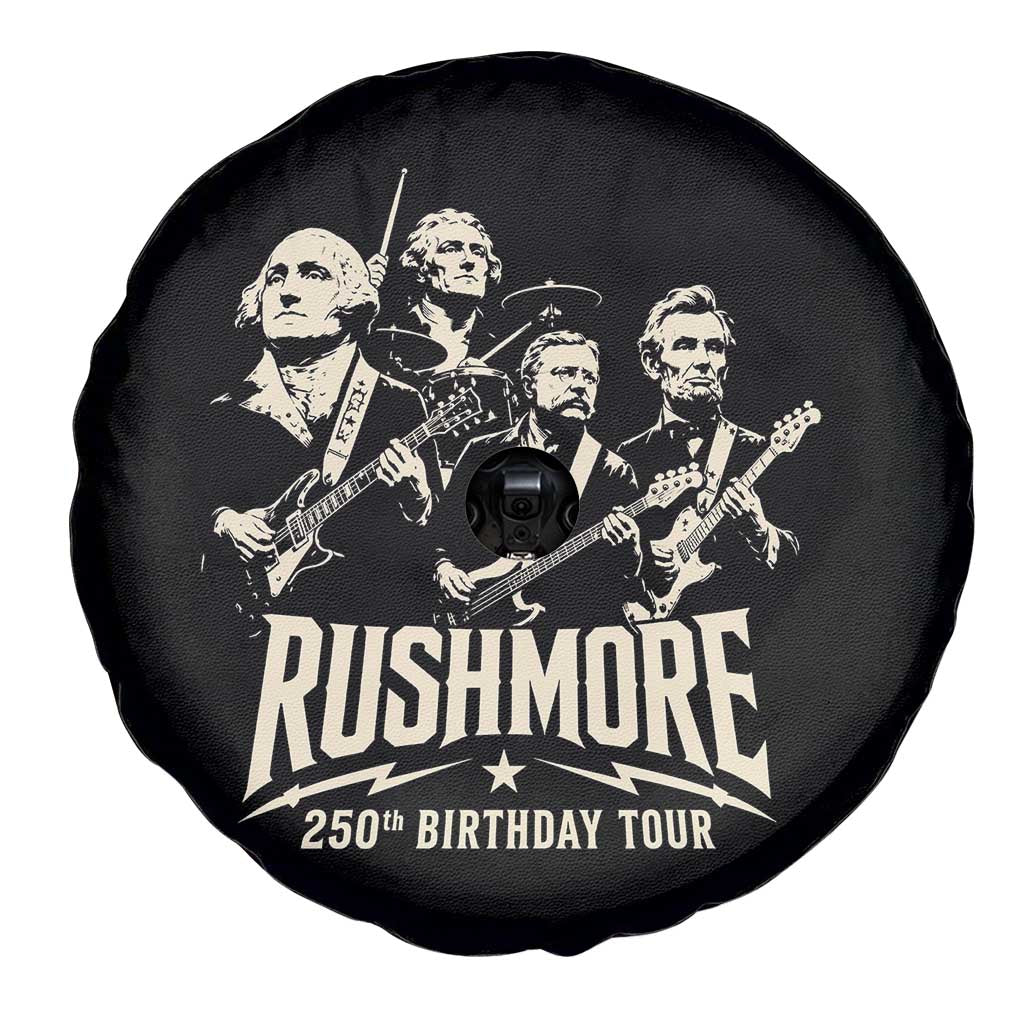 Rushmore 250th Birthday Tour Band Spare Tire Cover Presidents Rock Concert Historical Collages