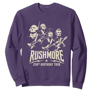 Rushmore 250th Birthday Tour Band Sweatshirt Presidents Rock Concert Historical Collages
