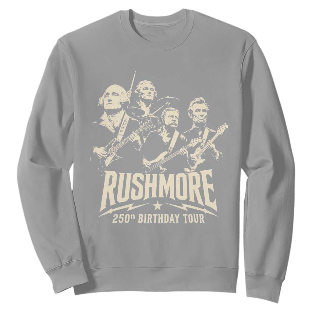 Rushmore 250th Birthday Tour Band Sweatshirt Presidents Rock Concert Historical Collages