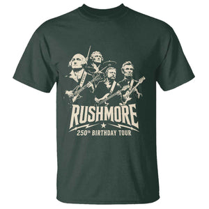 Rushmore 250th Birthday Tour Band T Shirt Presidents Rock Concert Historical Collages