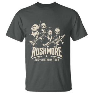 Rushmore 250th Birthday Tour Band T Shirt Presidents Rock Concert Historical Collages