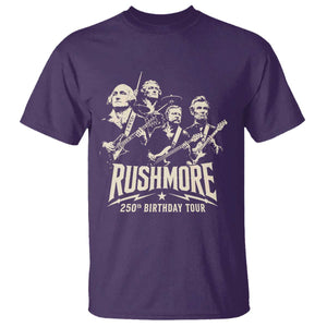 Rushmore 250th Birthday Tour Band T Shirt Presidents Rock Concert Historical Collages