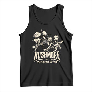 Rushmore 250th Birthday Tour Band Tank Top Presidents Rock Concert Historical Collages