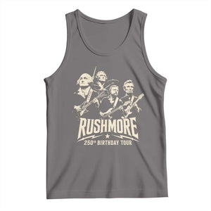 Rushmore 250th Birthday Tour Band Tank Top Presidents Rock Concert Historical Collages