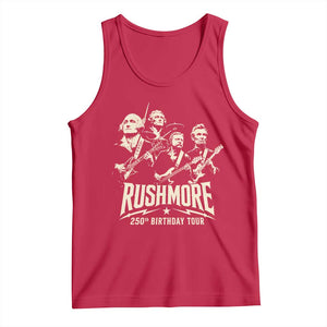 Rushmore 250th Birthday Tour Band Tank Top Presidents Rock Concert Historical Collages