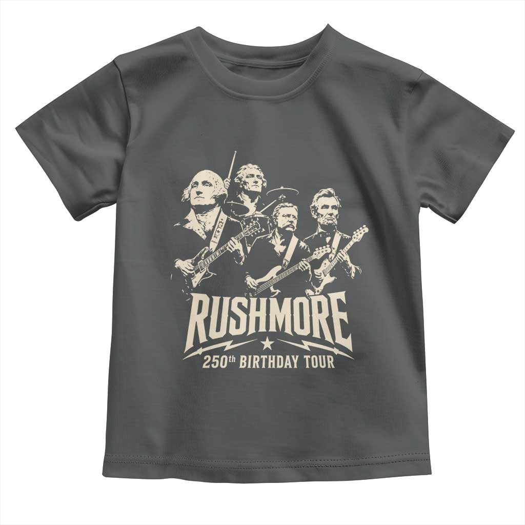 Rushmore 250th Birthday Tour Band Toddler T Shirt Presidents Rock Concert Historical Collages