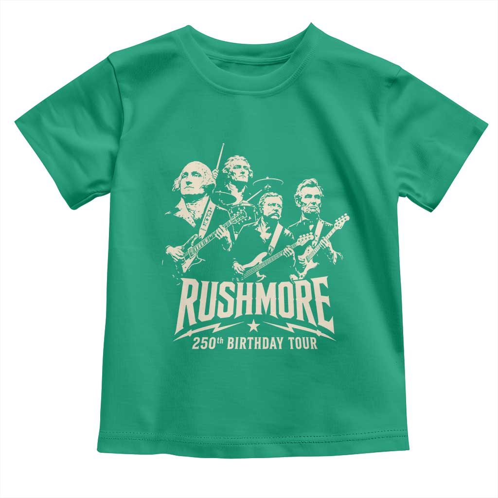 Rushmore 250th Birthday Tour Band Toddler T Shirt Presidents Rock Concert Historical Collages