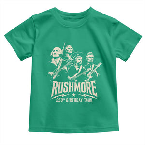 Rushmore 250th Birthday Tour Band Toddler T Shirt Presidents Rock Concert Historical Collages