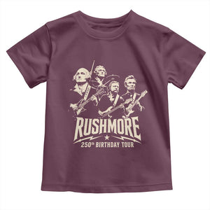 Rushmore 250th Birthday Tour Band Toddler T Shirt Presidents Rock Concert Historical Collages