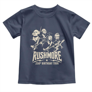 Rushmore 250th Birthday Tour Band Toddler T Shirt Presidents Rock Concert Historical Collages
