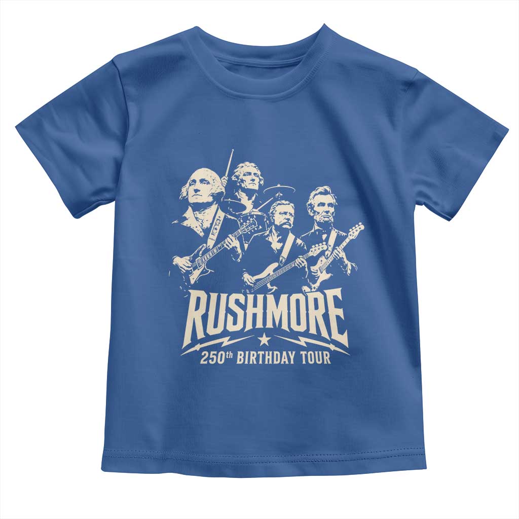 Rushmore 250th Birthday Tour Band Toddler T Shirt Presidents Rock Concert Historical Collages