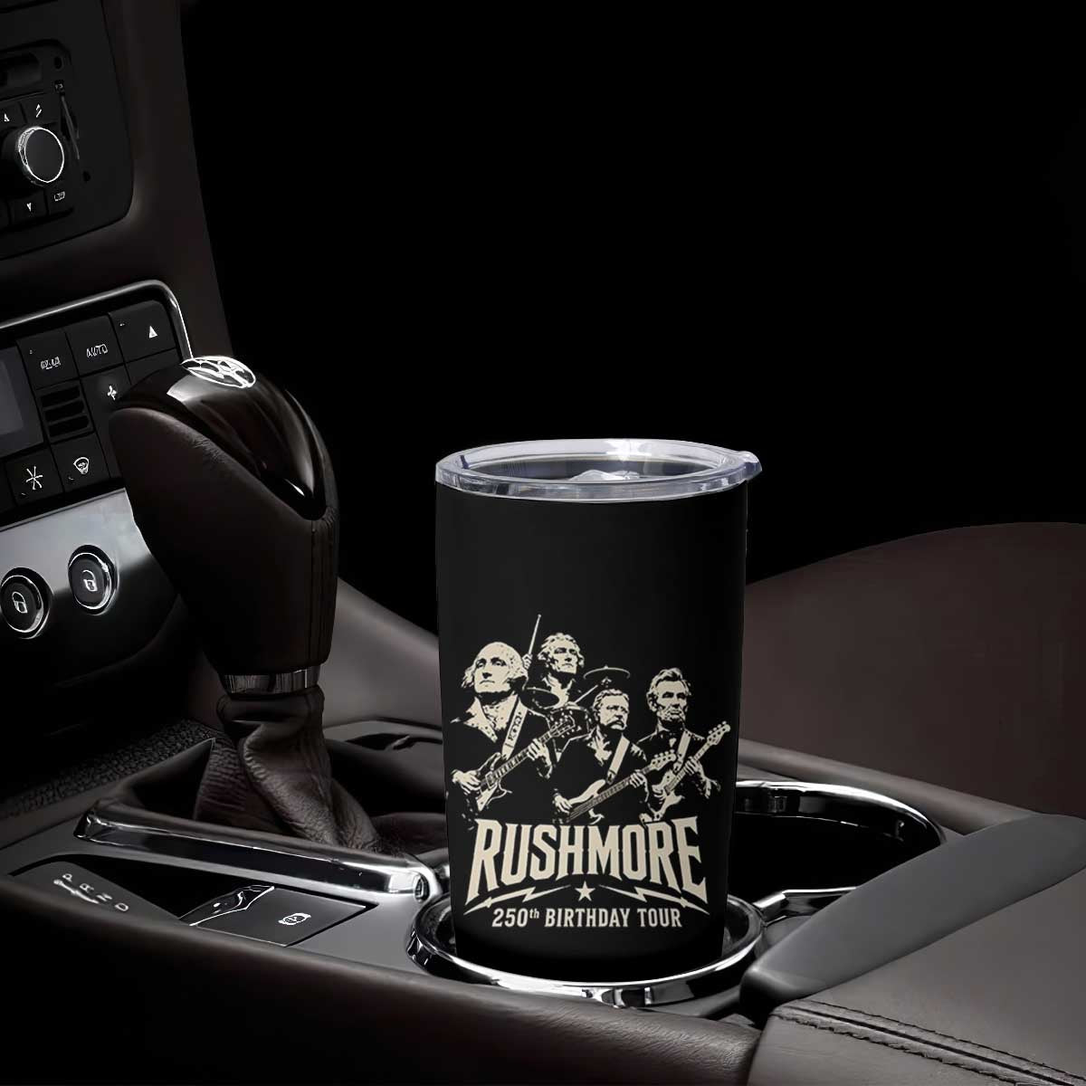 Rushmore 250th Birthday Tour Band Tumbler Cup Presidents Rock Concert Historical Collages