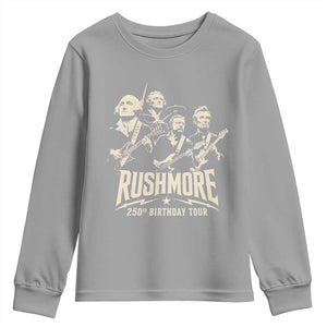 Rushmore 250th Birthday Tour Band Youth Sweatshirt Presidents Rock Concert Historical Collages