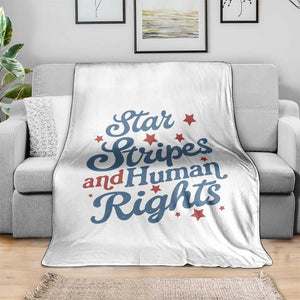 Stars and Stripes and Human Rights Throw Blanket Progressive Patriotic Equality Modern Patriot