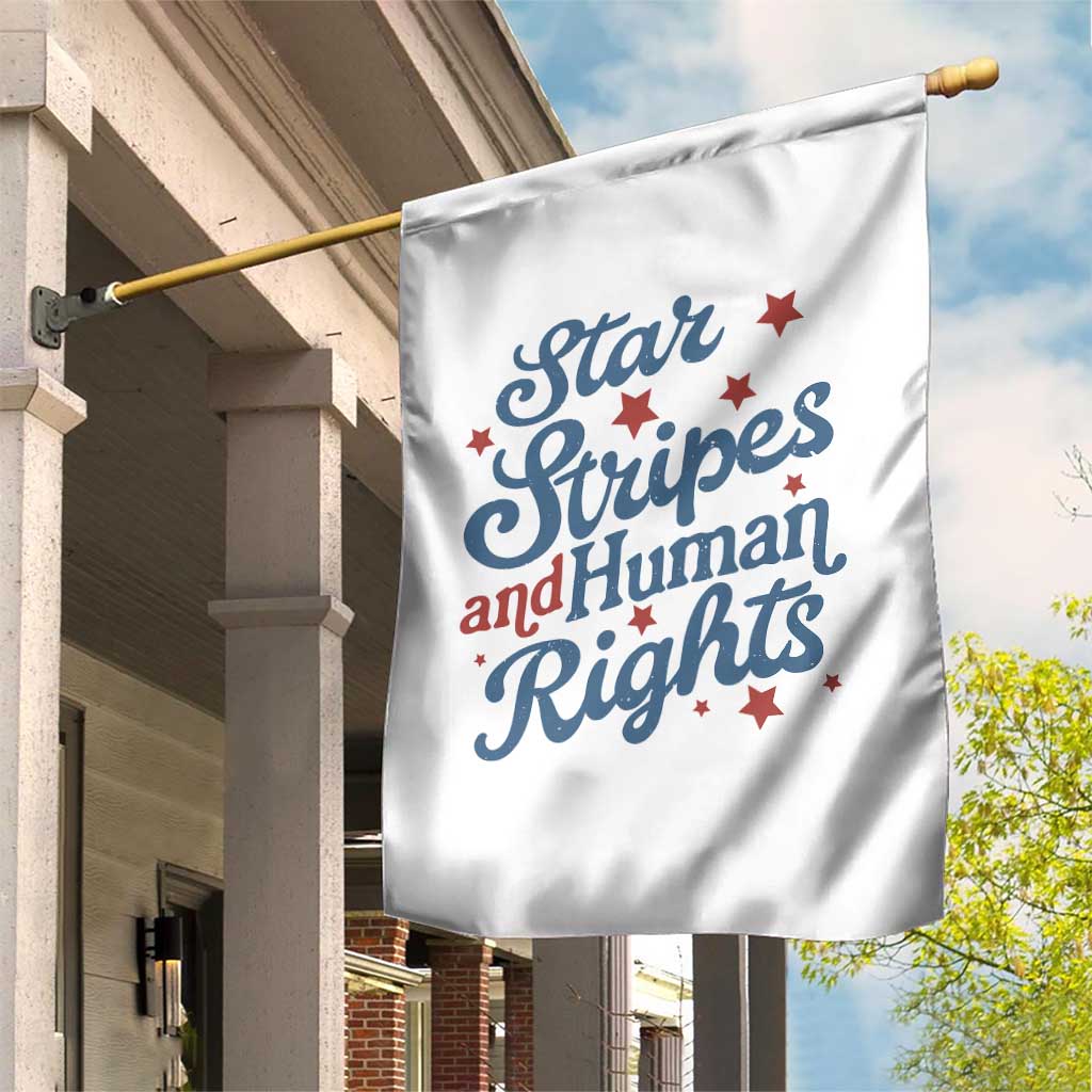 Stars and Stripes and Human Rights Garden Flag Progressive Patriotic Equality Modern Patriot TS02 Print Your Wear