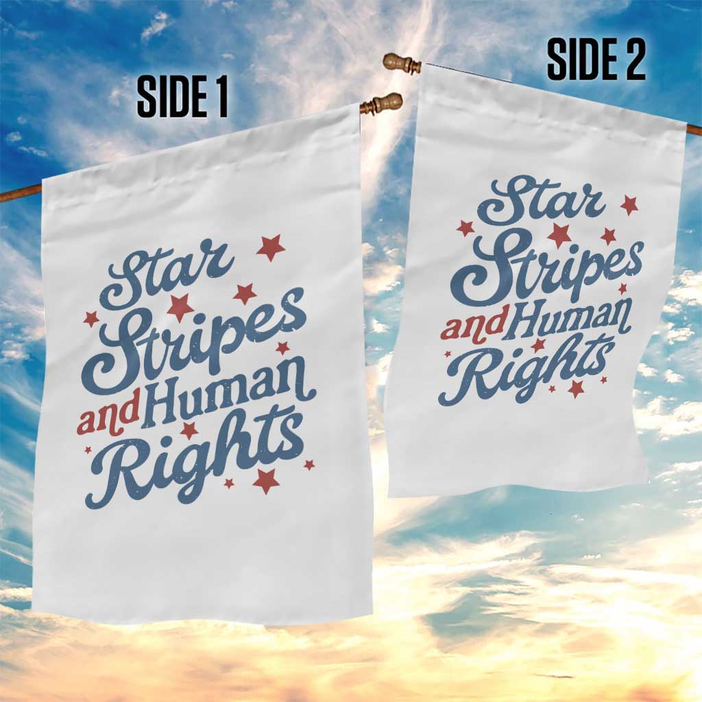 Stars and Stripes and Human Rights Garden Flag Progressive Patriotic Equality Modern Patriot TS02 Print Your Wear