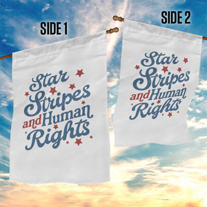 Stars and Stripes and Human Rights Garden Flag Progressive Patriotic Equality Modern Patriot TS02 Print Your Wear