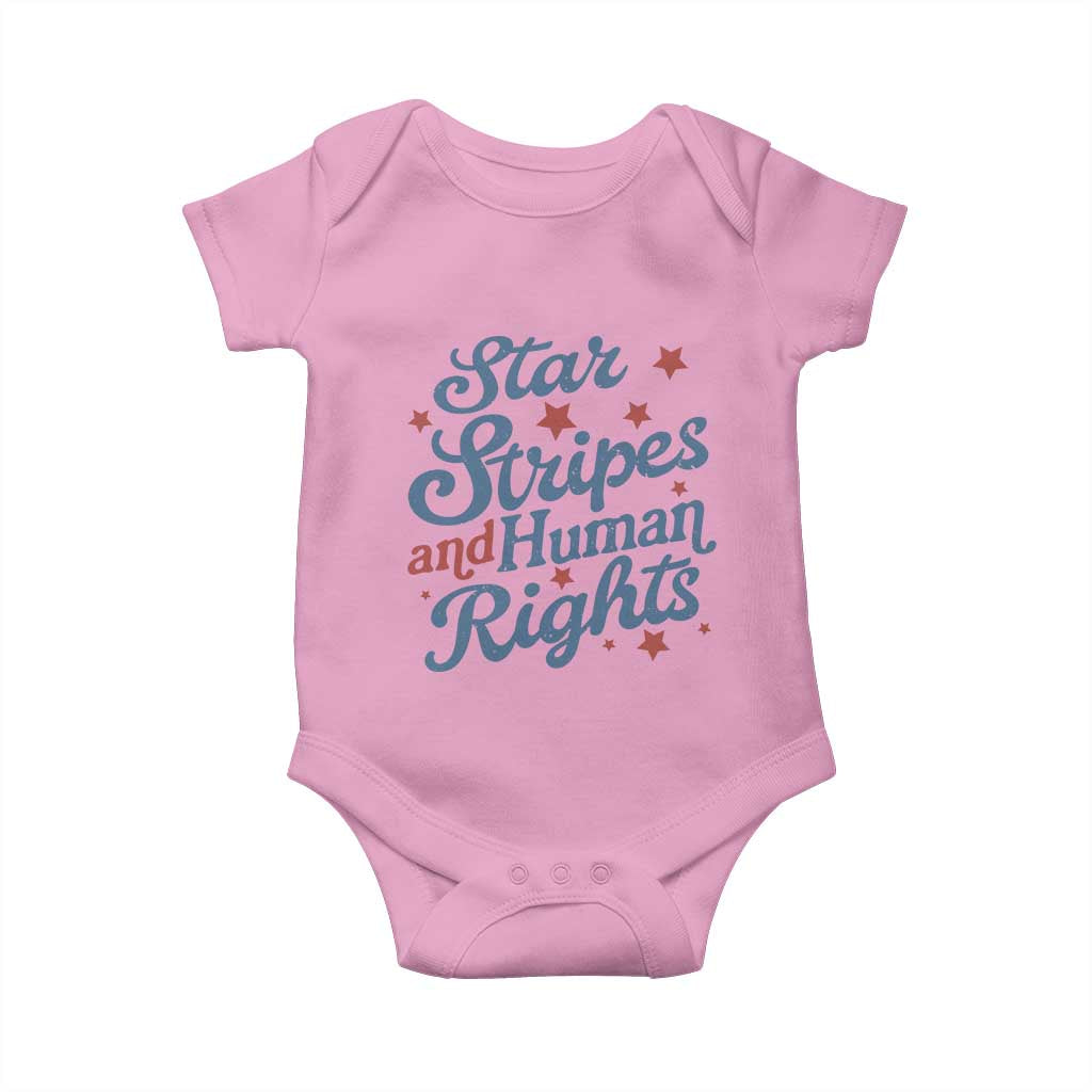 Stars and Stripes and Human Rights Baby Onesie Progressive Patriotic Equality Modern Patriot