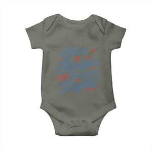 Stars and Stripes and Human Rights Baby Onesie Progressive Patriotic Equality Modern Patriot