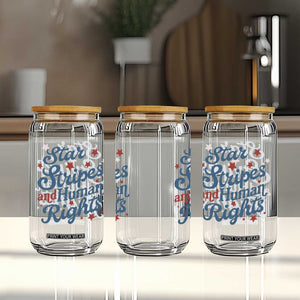 Stars and Stripes and Human Rights Glass Can Progressive Patriotic Equality Modern Patriot