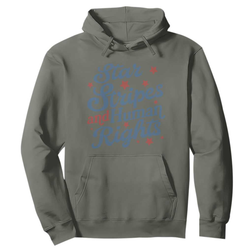 Stars and Stripes and Human Rights Hoodie Progressive Patriotic Equality Modern Patriot