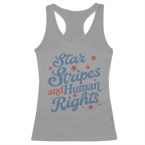 Stars and Stripes and Human Rights Racerback Tank Top Progressive Patriotic Equality Modern Patriot