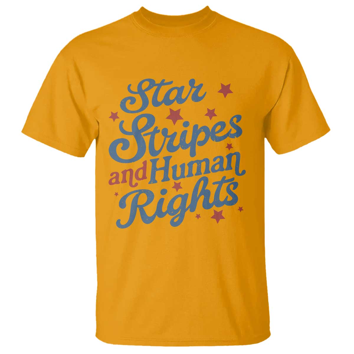 Stars and Stripes and Human Rights T Shirt Progressive Patriotic Equality Modern Patriot