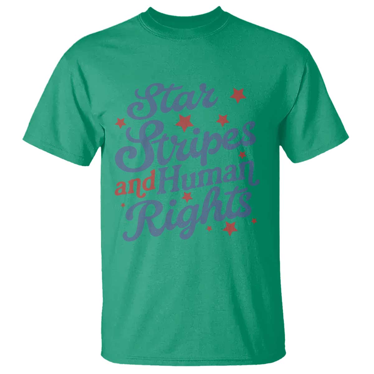 Stars and Stripes and Human Rights T Shirt Progressive Patriotic Equality Modern Patriot