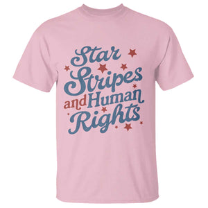 Stars and Stripes and Human Rights T Shirt Progressive Patriotic Equality Modern Patriot