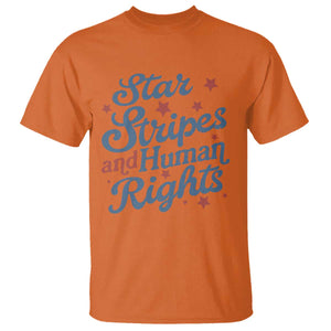 Stars and Stripes and Human Rights T Shirt Progressive Patriotic Equality Modern Patriot
