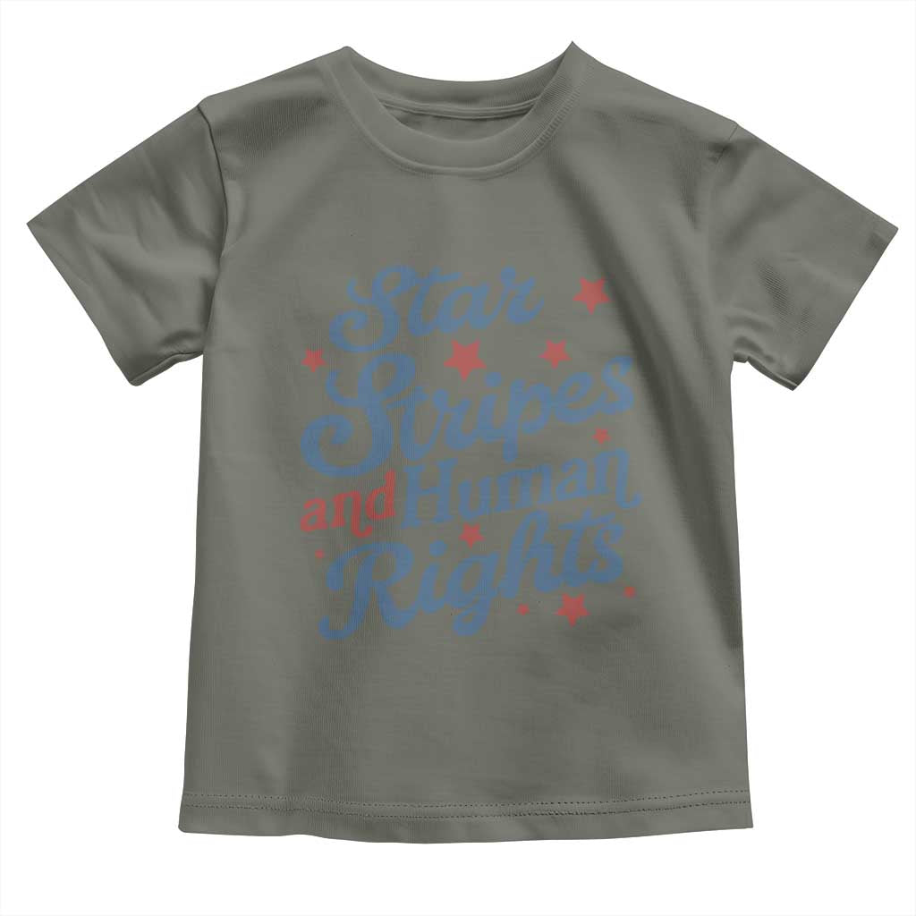 Stars and Stripes and Human Rights Toddler T Shirt Progressive Patriotic Equality Modern Patriot