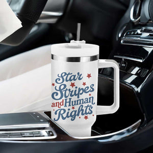 Stars and Stripes and Human Rights Tumbler With Handle Progressive Patriotic Equality Modern Patriot TS02 Print Your Wear