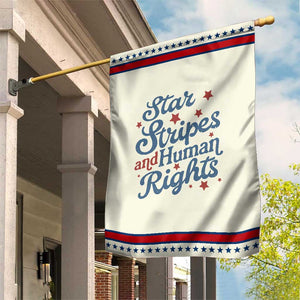 Stars and Stripes and Human Rights Patriotic Garden Flag Progressive Equality Modern Patriot