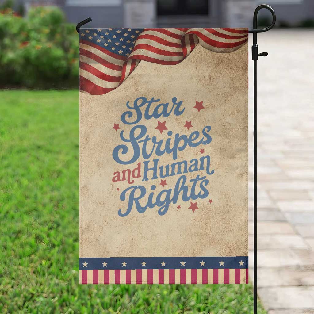 Stars and Stripes and Human Rights Patriotic Garden Flag Progressive Equality Modern Patriot
