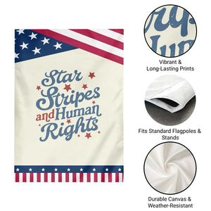 Stars and Stripes and Human Rights Patriotic Garden Flag Progressive Equality Modern Patriot