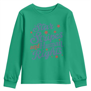 Stars and Stripes and Human Rights Youth Sweatshirt Progressive Patriotic Equality Modern Patriot