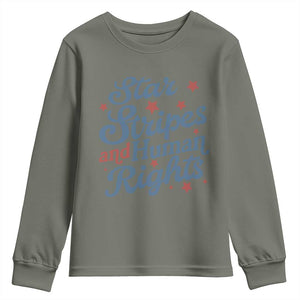 Stars and Stripes and Human Rights Youth Sweatshirt Progressive Patriotic Equality Modern Patriot