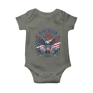 250 Years of Freedom Patriotic Eagle Baby Onesie One Nation Under God 1776-2026 250th Anniversary