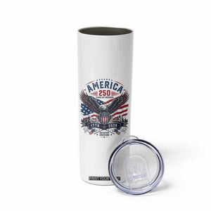 250 Years of Freedom Patriotic Eagle Skinny Tumbler One Nation Under God 1776-2026 250th Anniversary