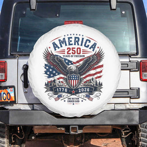 250 Years of Freedom Patriotic Eagle Spare Tire Cover One Nation Under God 1776-2026 250th Anniversary