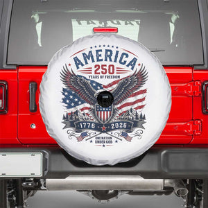 250 Years of Freedom Patriotic Eagle Spare Tire Cover One Nation Under God 1776-2026 250th Anniversary