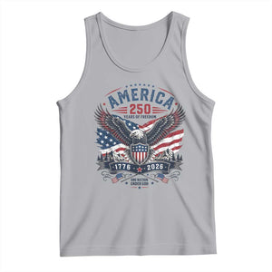 250 Years of Freedom Patriotic Eagle Tank Top One Nation Under God 1776-2026 250th Anniversary