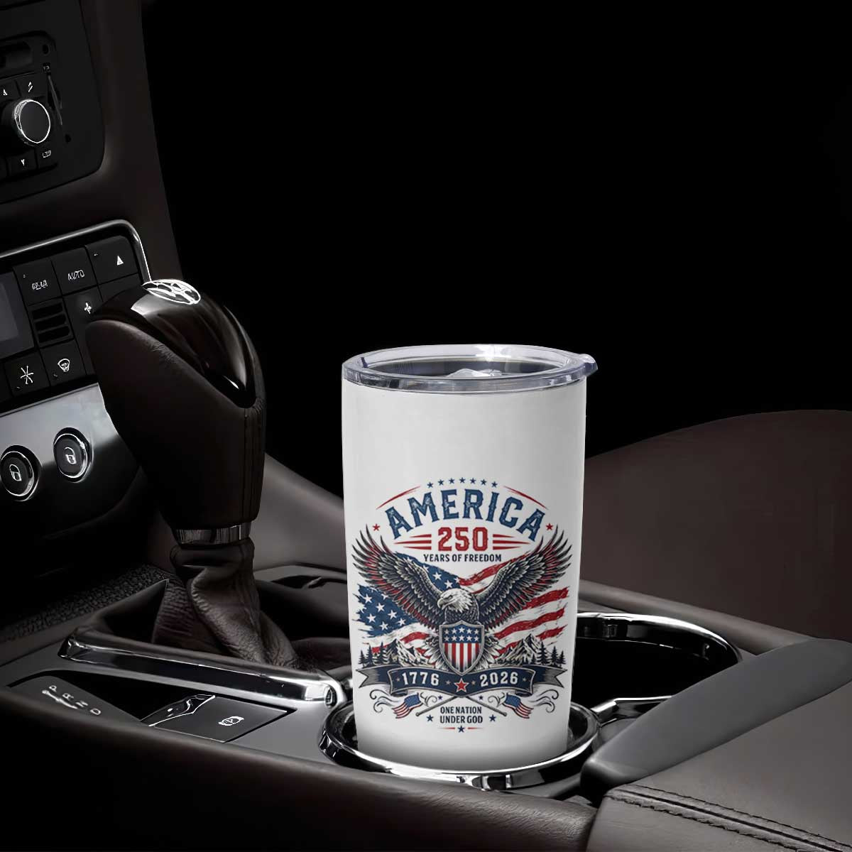 250 Years of Freedom Patriotic Eagle Tumbler Cup One Nation Under God 1776-2026 250th Anniversary