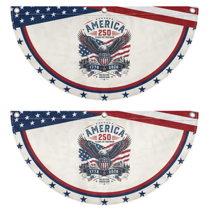 250 Years of Freedom Eagle Patriotic Fan Flag One Nation Under God 1776-2026 250th Anniversary